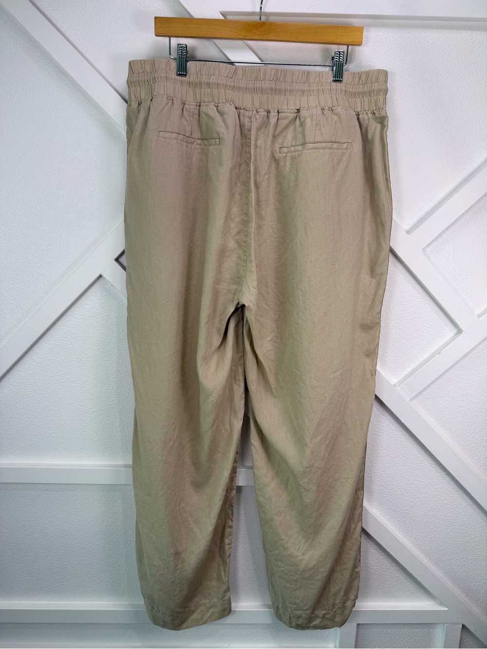 Quince 100% European Linen Wide Leg Pants Tan Size XL - Picture 4 of 8